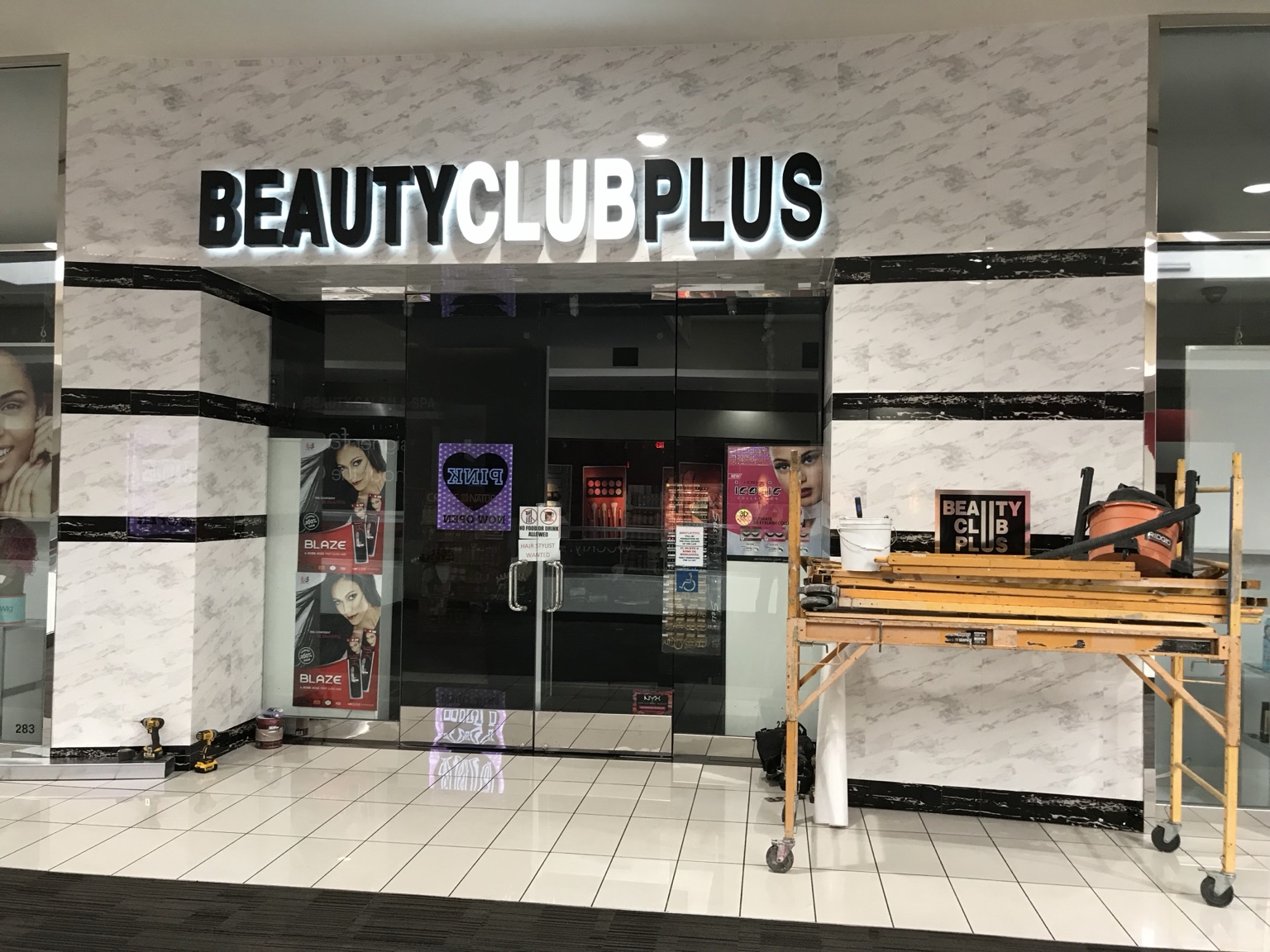 Beauty Club Plus storefront and commercial project photo