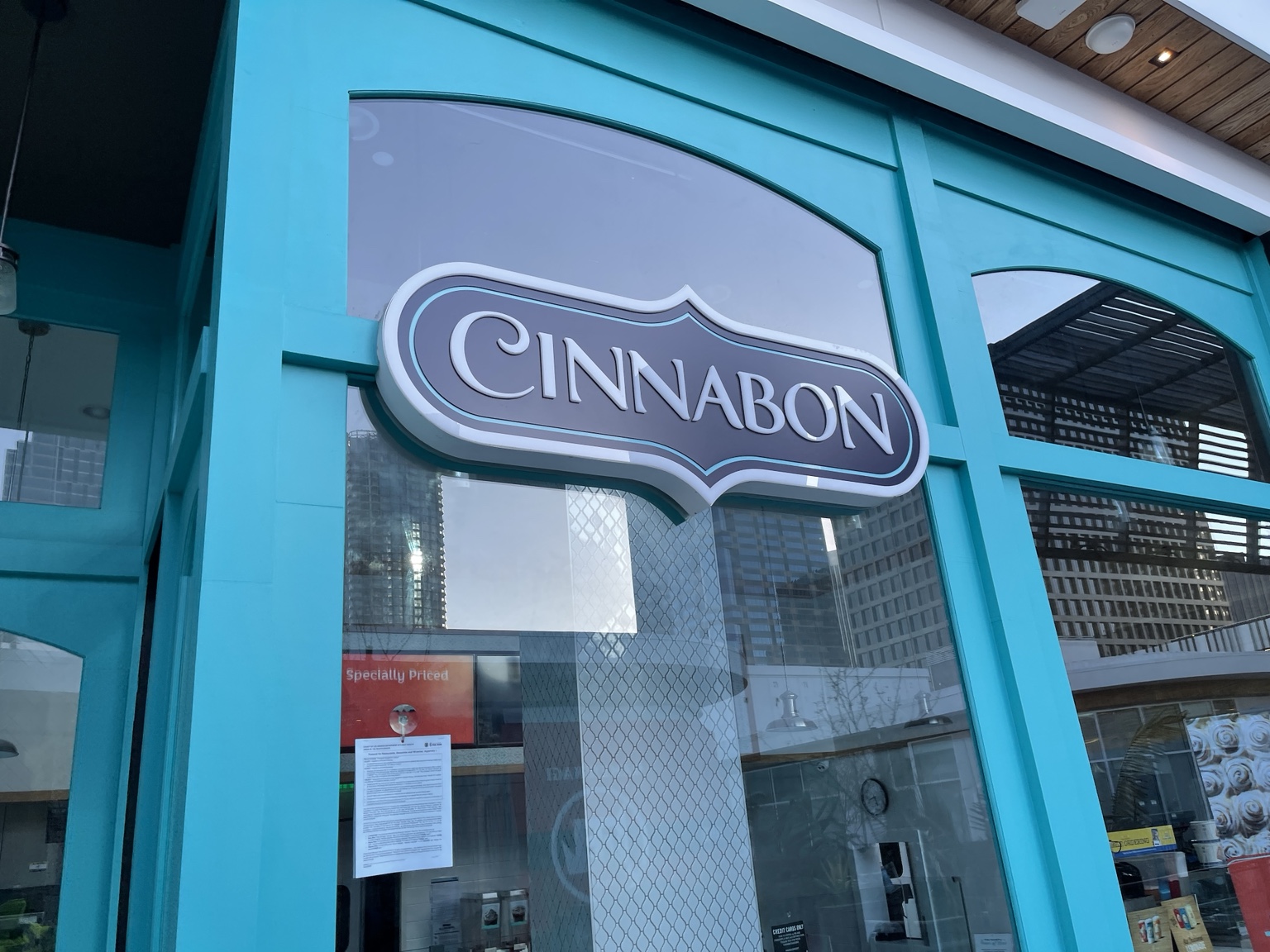 Cinnabon storefront and commercial project photo