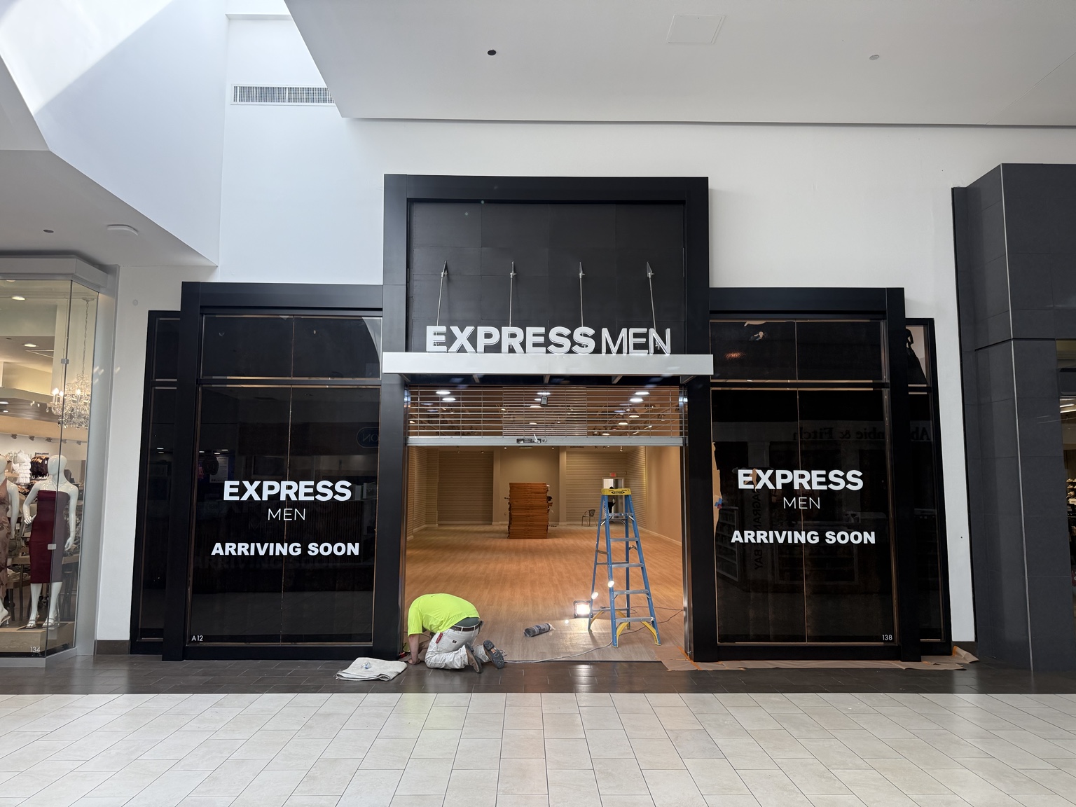 Express Men storefront and commercial project photo