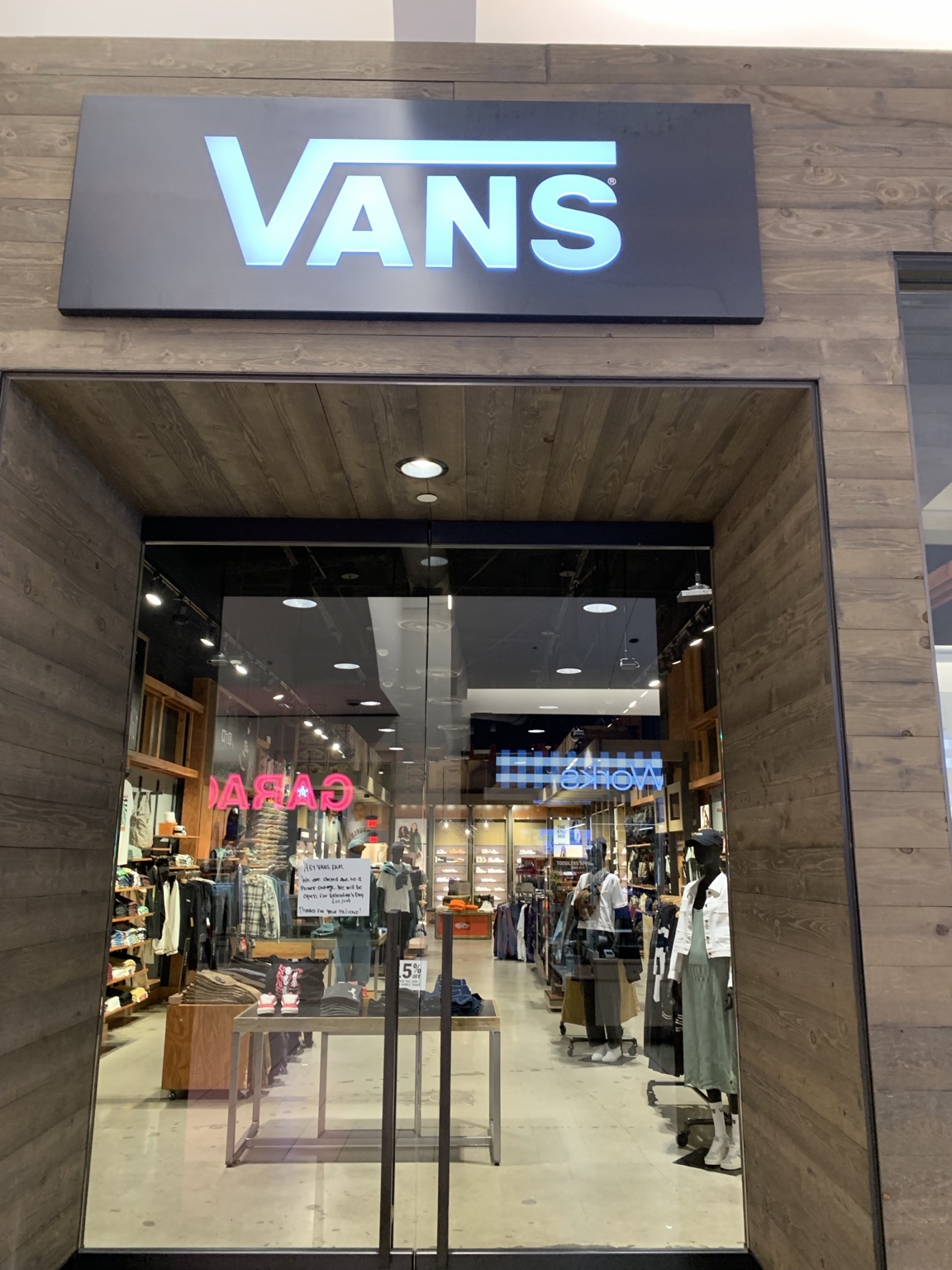 Vans storefront and commercial project photo